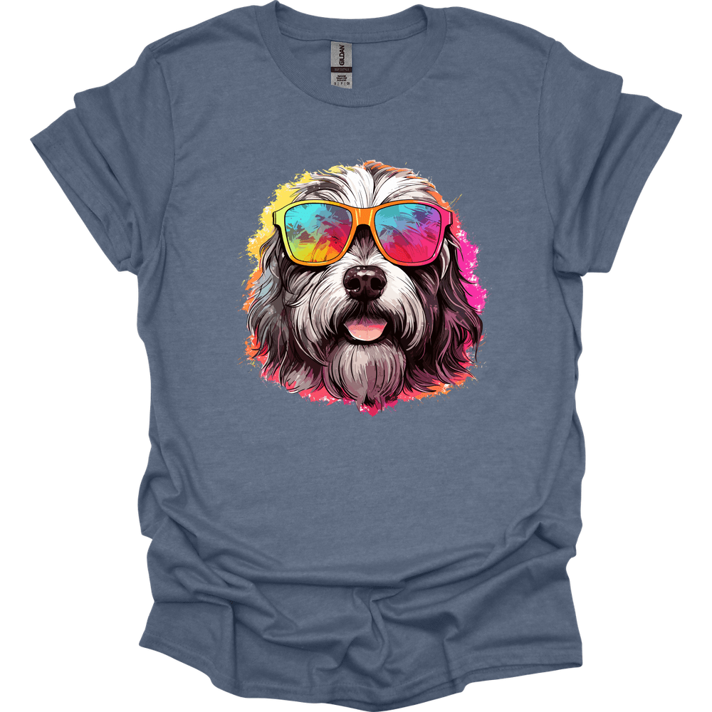 Polish Lowland Sheepdog - Top Dog T-Shirt - Heather Indigo