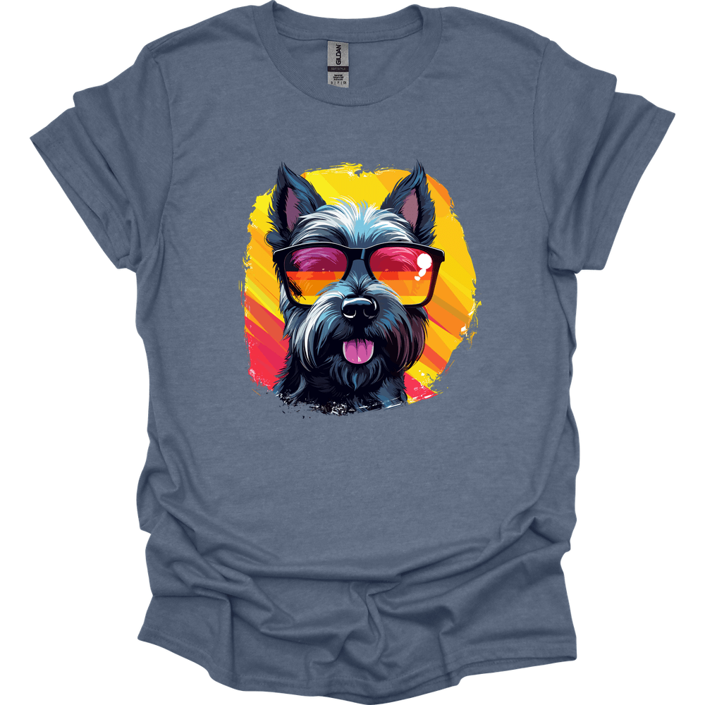 Scottish Terrier - Top Dog T-Shirt - Heather Indigo