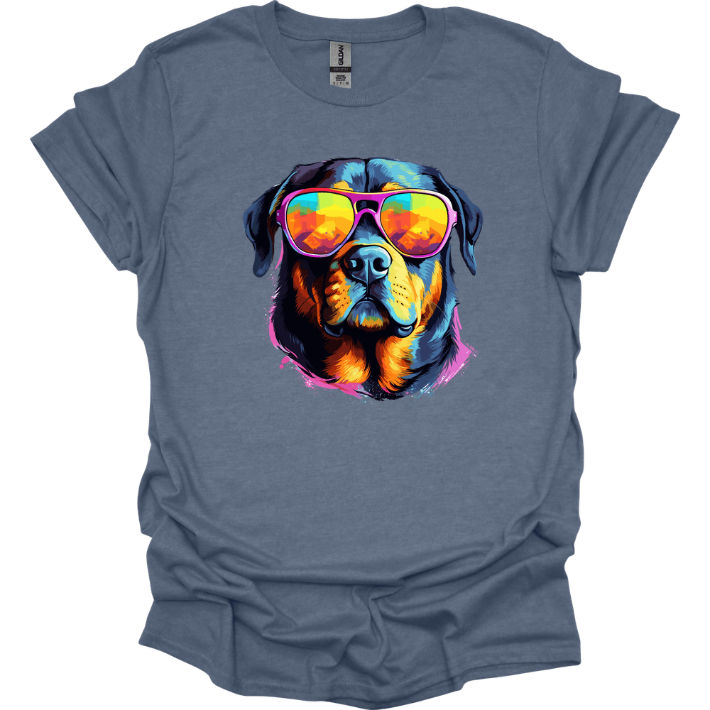 Rottweiler - Top Dog T-Shirt - Heather Indigo