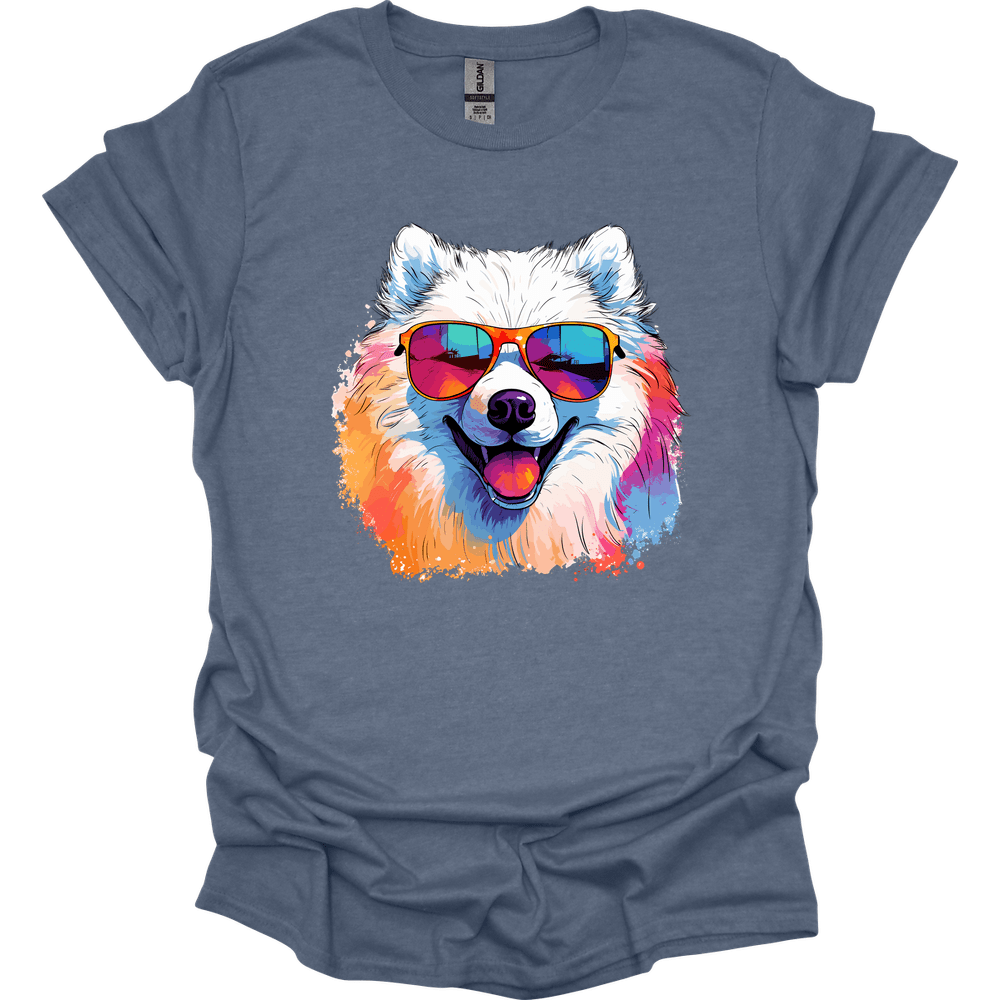 Samoyed - Top Dog T-Shirt - Heather Indigo