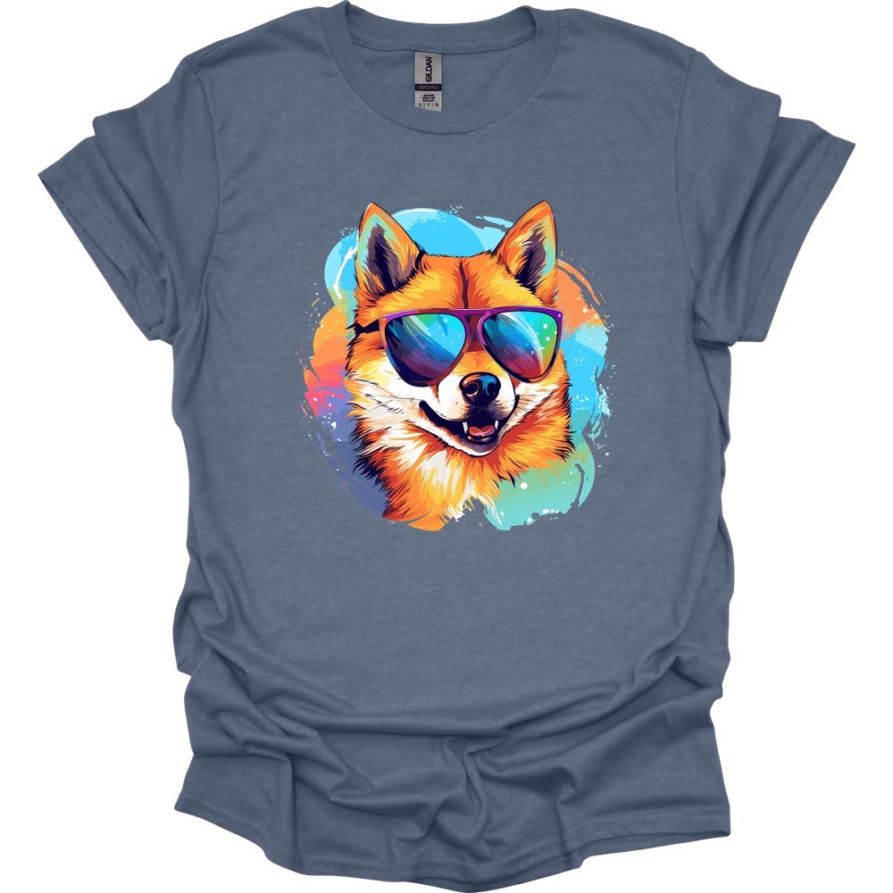 Shiba Inu - Top Dog T-Shirt - Heather Indigo