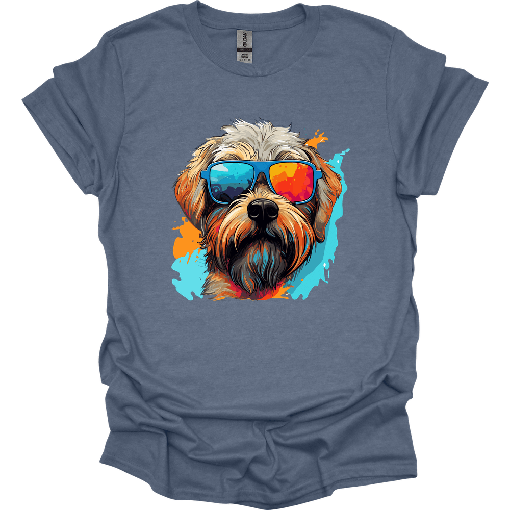 Soft Coated Wheaten Terrier - Top Dog T-Shirt - Heather Indigo