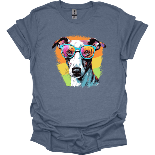 Whippet - Top Dog T-Shirt - Heather Indigo