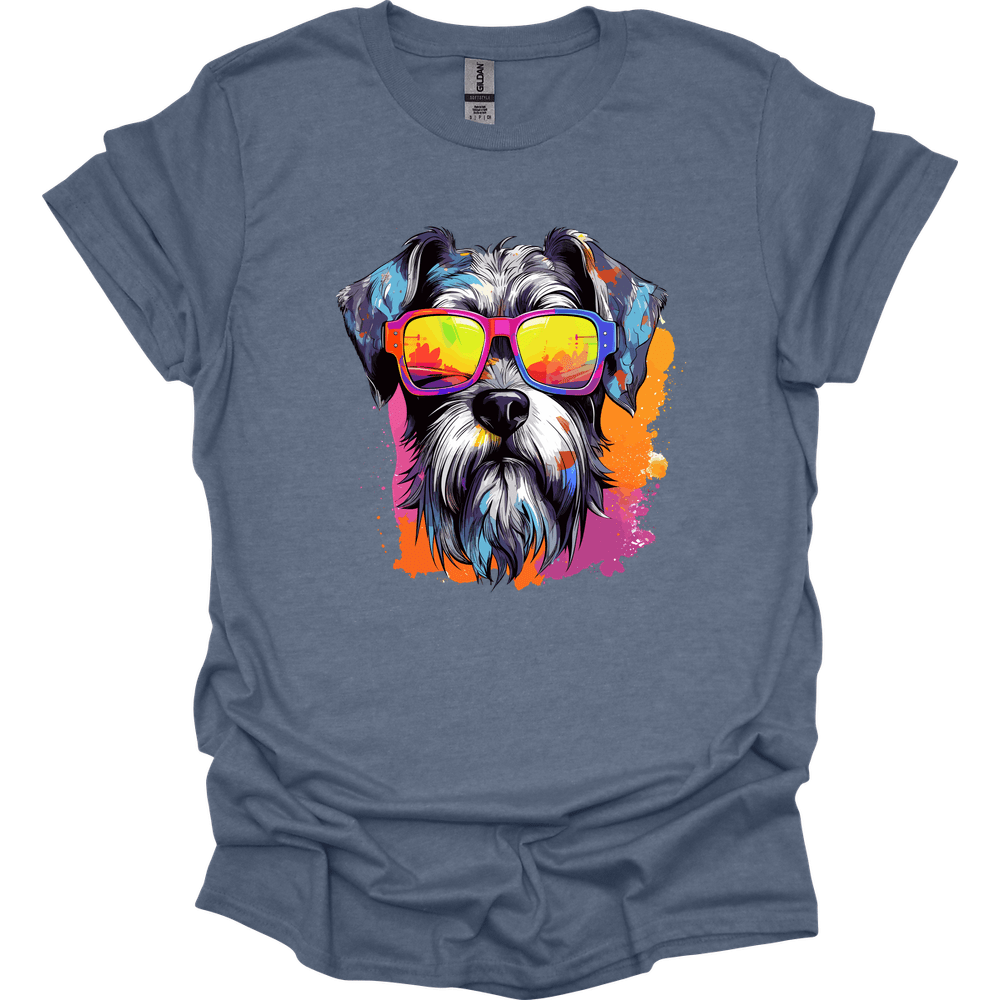 Standard Schnauzer - Top Dog T-Shirt - Heather Indigo