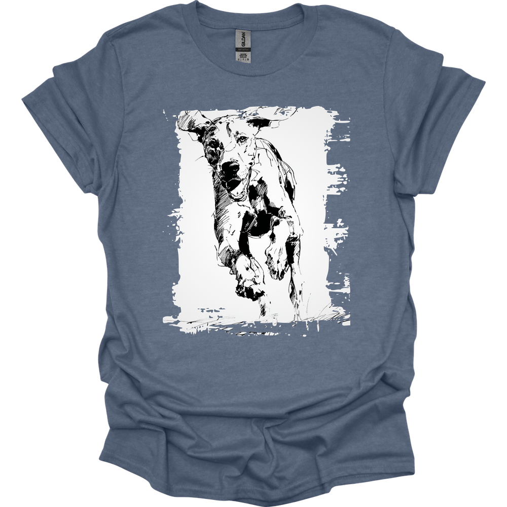 Bracco Italiano - Running Dog T-Shirt - Heather Indigo