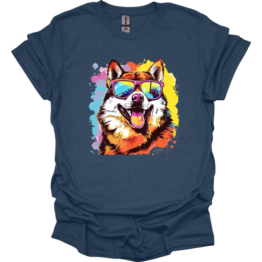 Akita Inu - Top Dog T-Shirt - Heather Navy