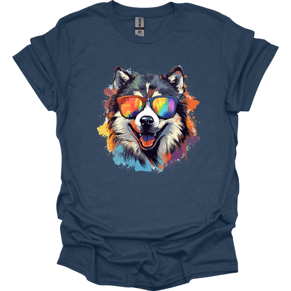 Alaskan Malamute - Top Dog T-Shirt - Heather Navy