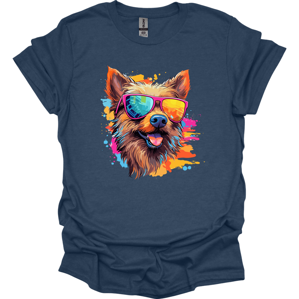 Australian Terrier - Top Dog T-Shirt - Heather Navy