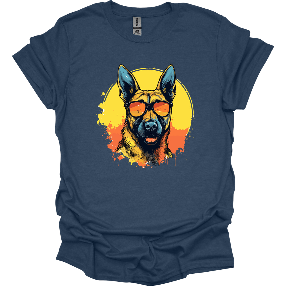Belgian Malinois - Top Dog T-Shirt - Heather Navy