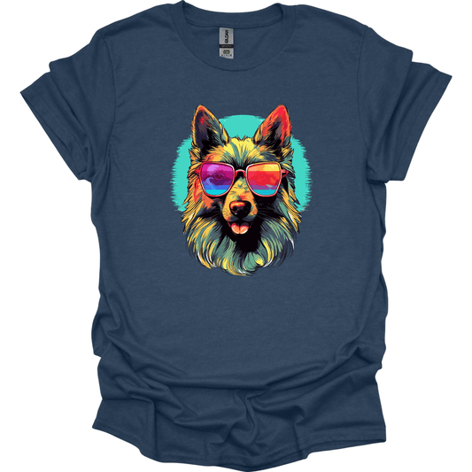 Belgian Tervuren - Top Dog T-Shirt - Heather Navy