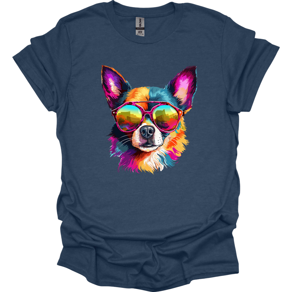 Chihuahua - Top Dog T-Shirt - Heather Navy