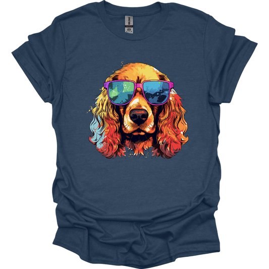 Cocker Spaniel - Top Dog T-Shirt - Heather Navy