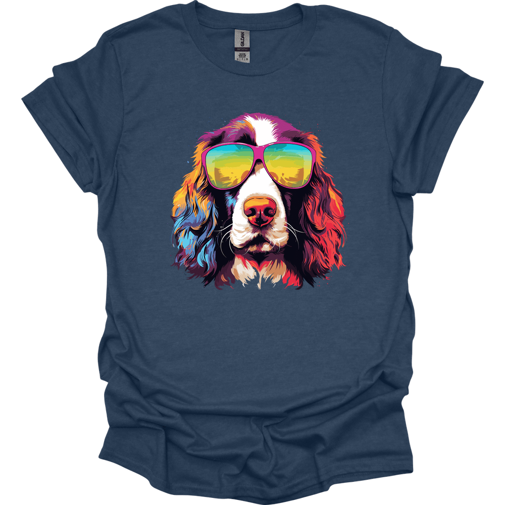 English Springer Spaniel - Top Dog T-Shirt - Heather Navy