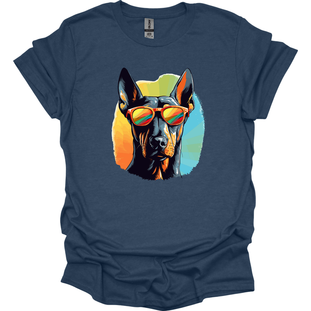 Doberman - Top Dog T-Shirt - Heather Navy
