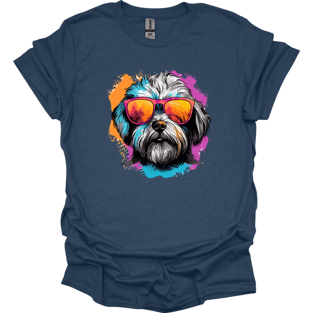 Dandie Dinmont Terrier - Top Dog T-Shirt - Heather Navy