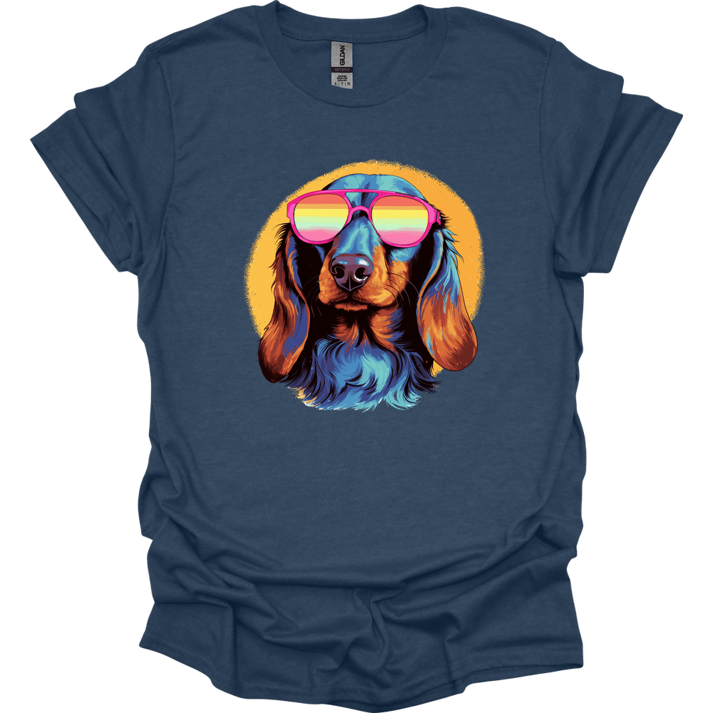 Dachshund - Top Dog T-Shirt - Heather Navy