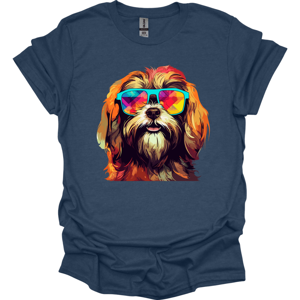 Lhasa Apso - Top Dog T-Shirt - Heather Navy