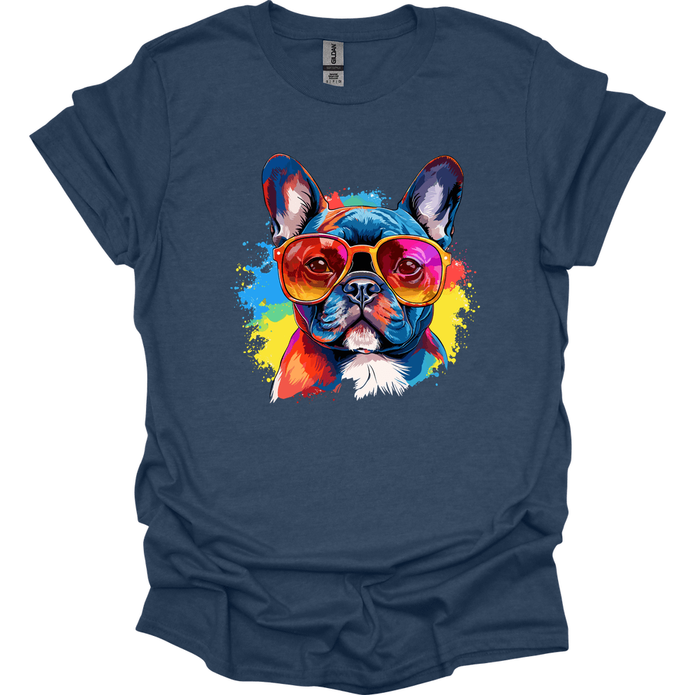 French Bulldog - Top Dog T-Shirt - Heather Navy