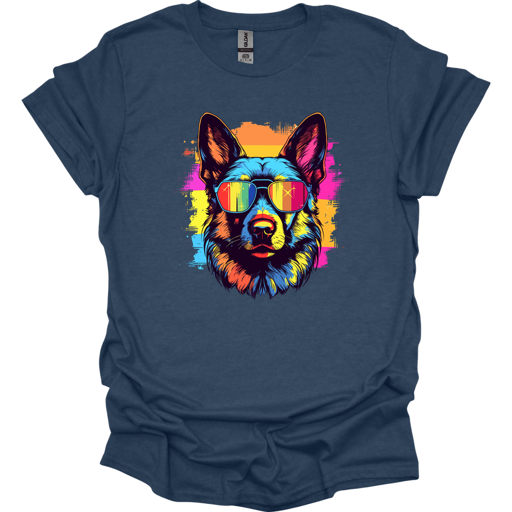 German Shepherd - Top Dog T-Shirt - Heather Navy
