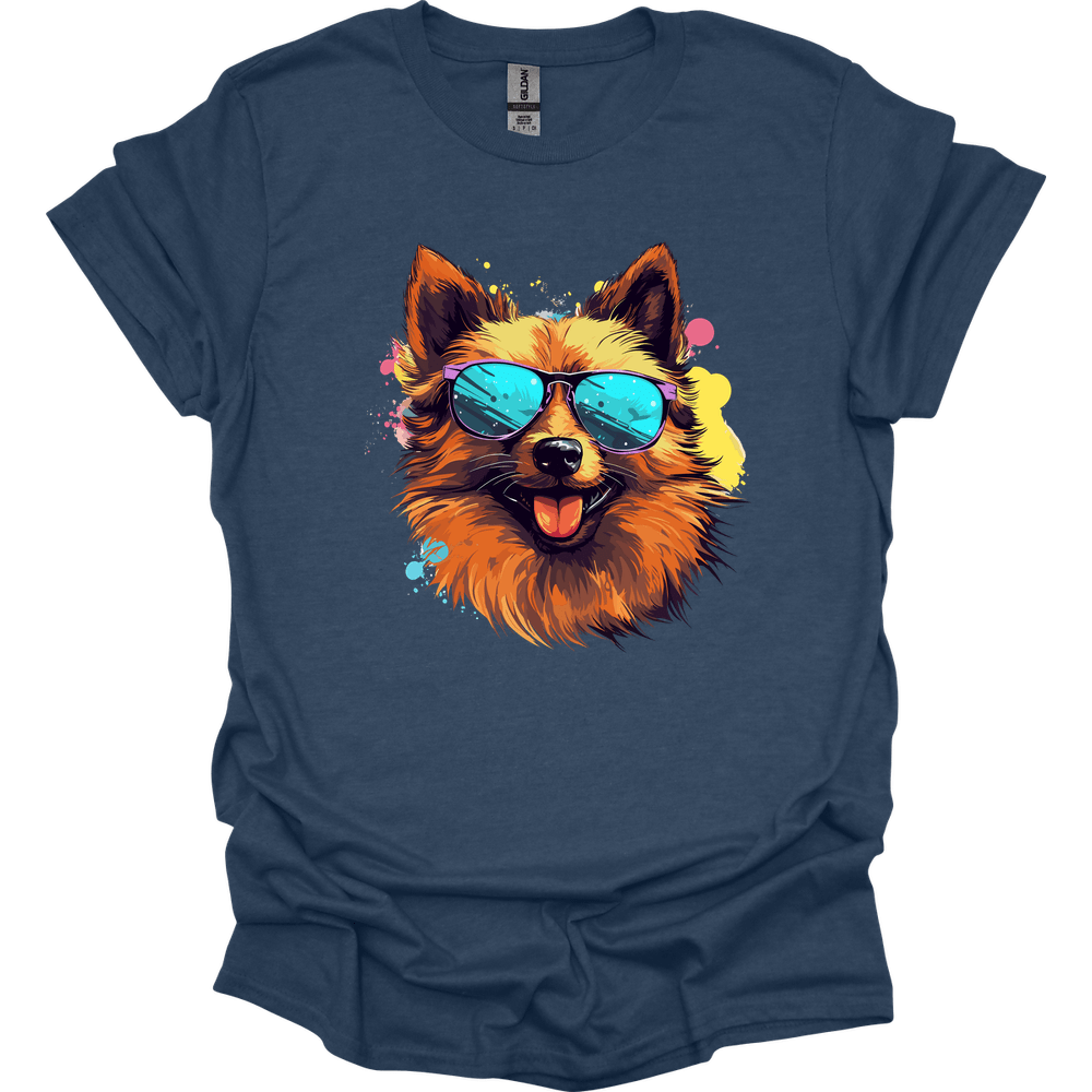 Finnish Spitz - Top Dog T-Shirt - Heather Navy
