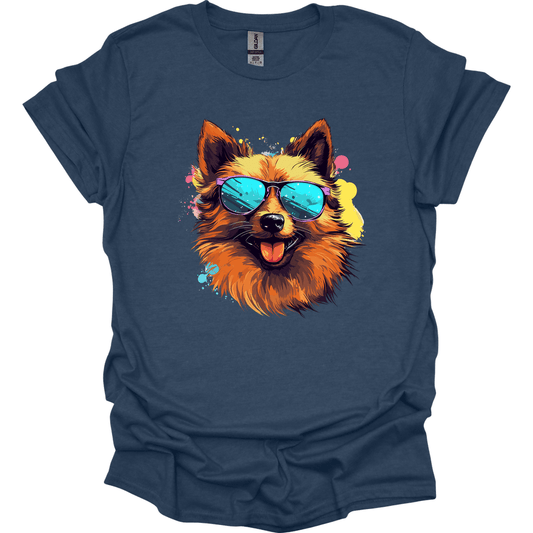 Finnish Spitz - Top Dog T-Shirt - Heather Navy