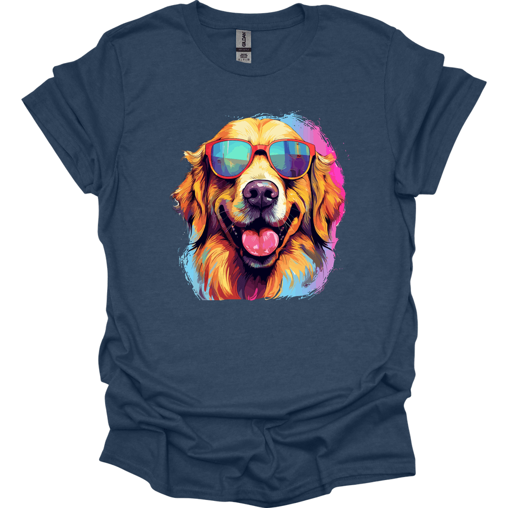 Golden Retriever - Top Dog T-Shirt - Heather Navy