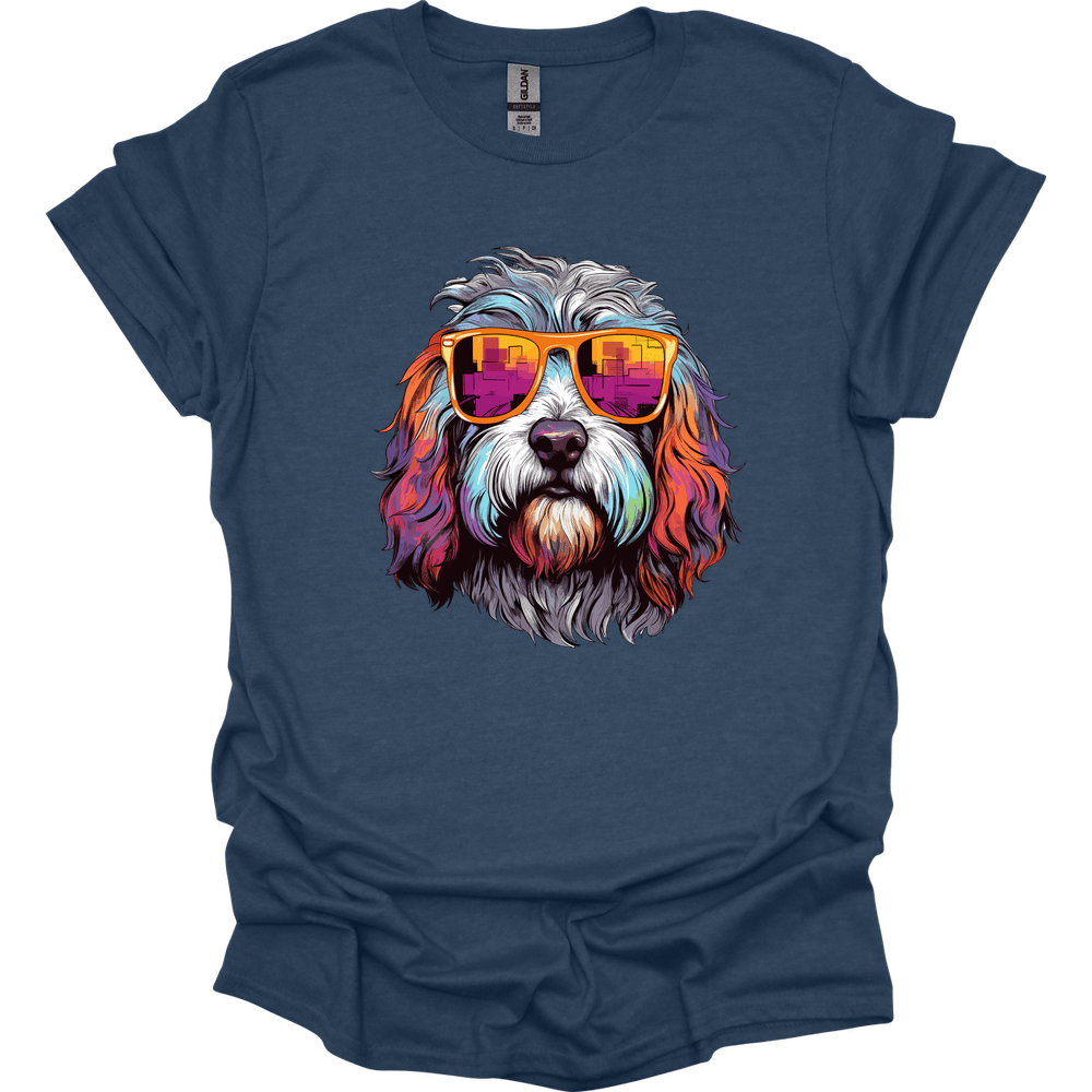 Old English Sheepdog - Top Dog T-Shirt - Heather Navy