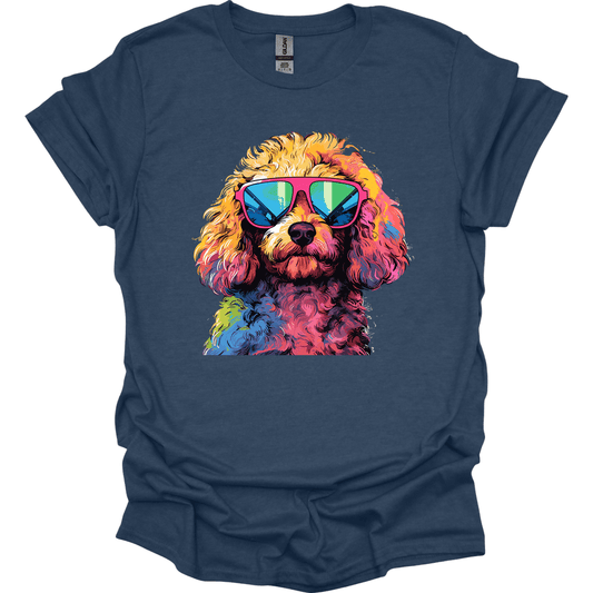 Poodle - Top Dog T-Shirt - Heather Navy