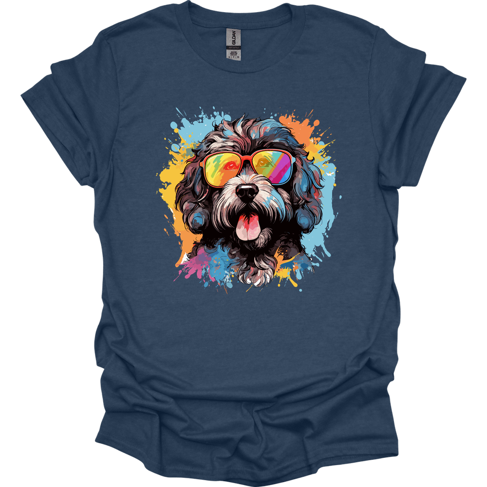Portuguese Water Dog - Top Dog T-Shirt - Heather Navy