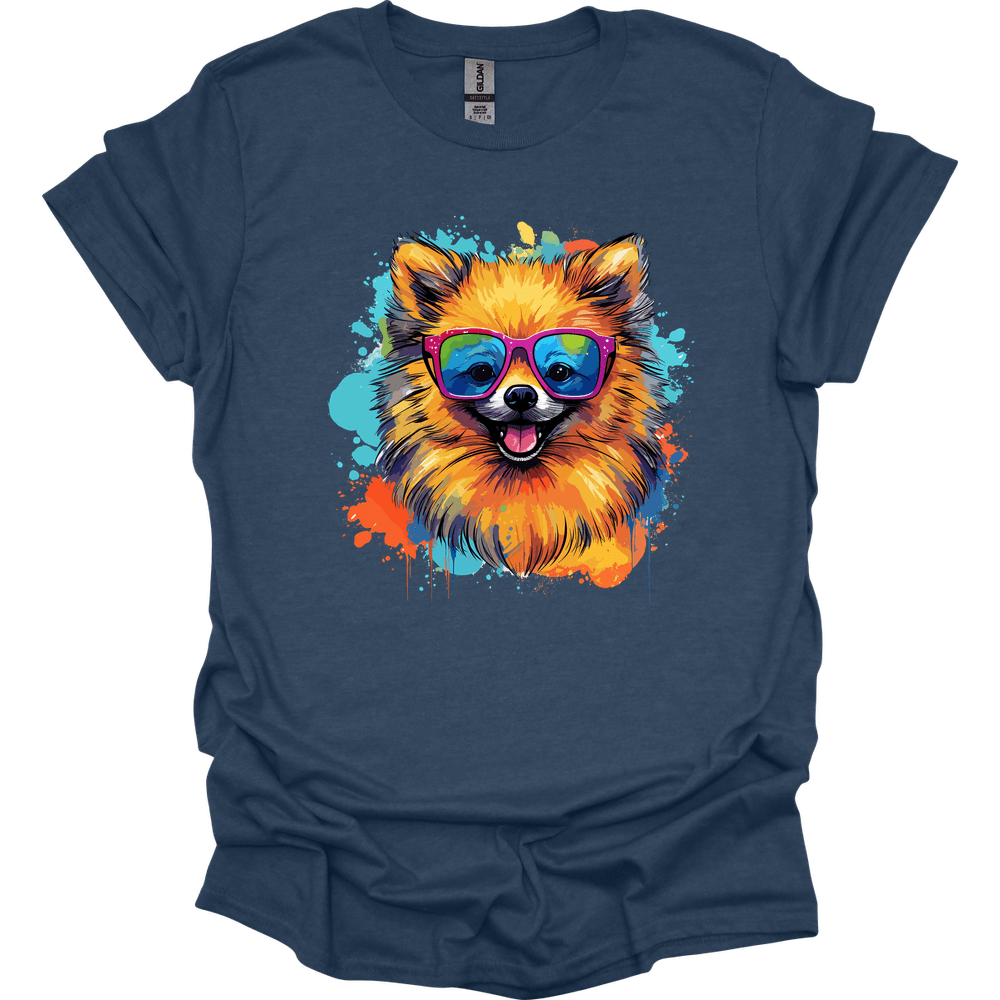 Pomeranian - Top Dog T-Shirt - Heather Navy