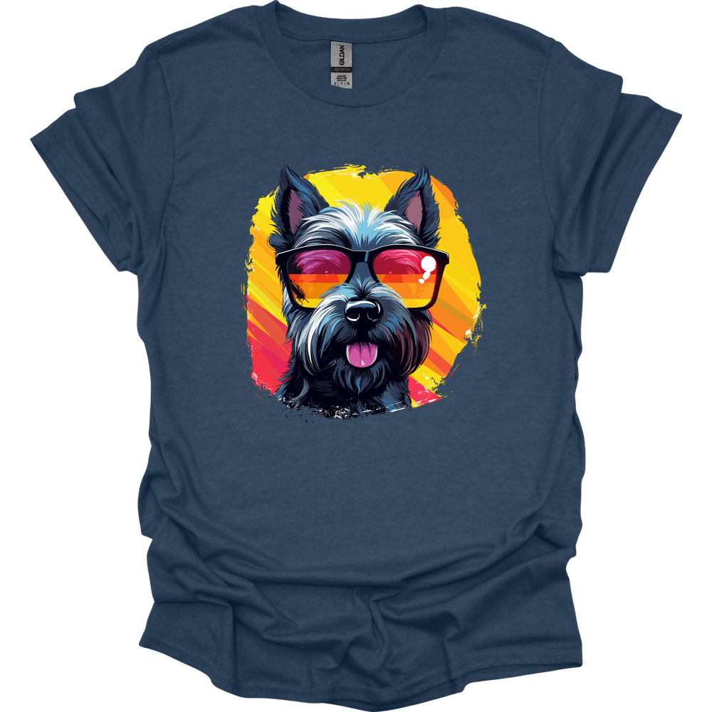 Scottish Terrier - Top Dog T-Shirt - Heather Navy