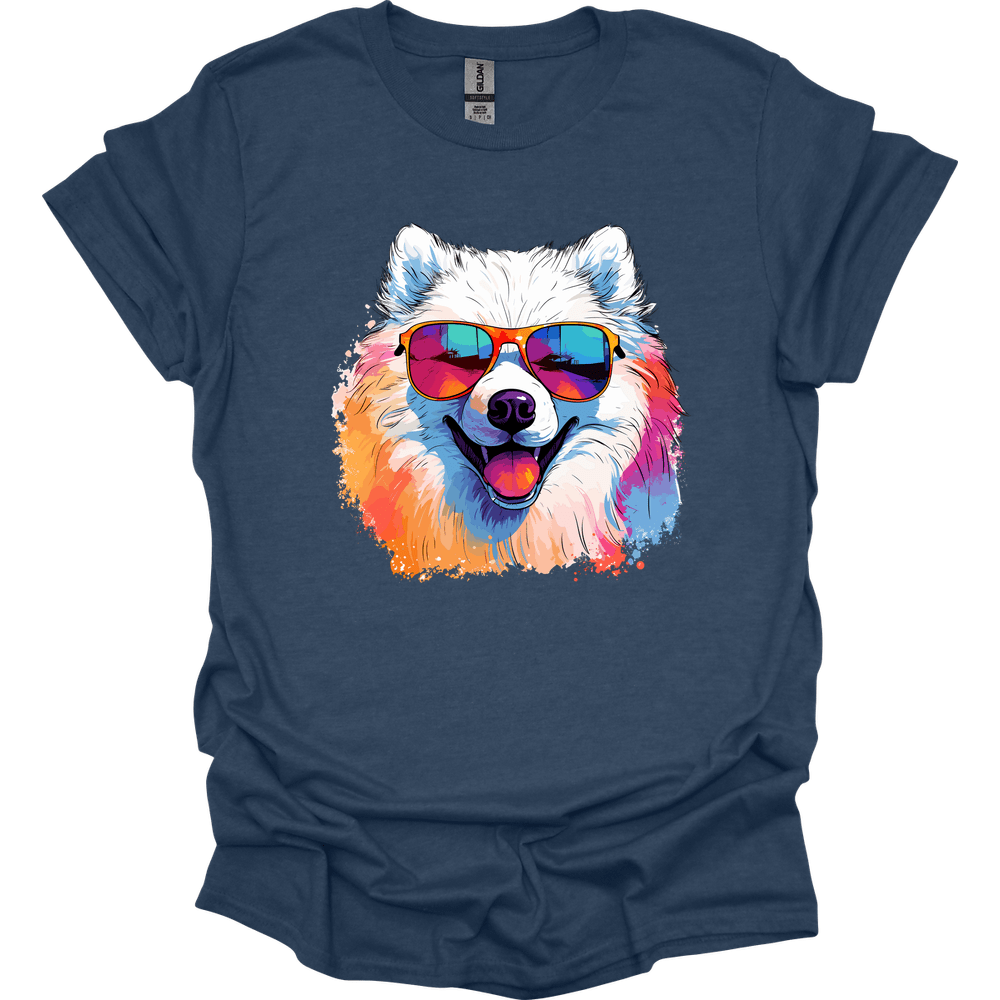 Samoyed - Top Dog T-Shirt - Heather Navy