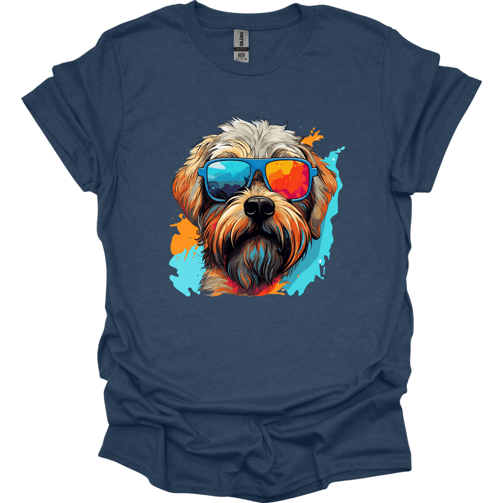 Soft Coated Wheaten Terrier - Top Dog T-Shirt - Heather Navy