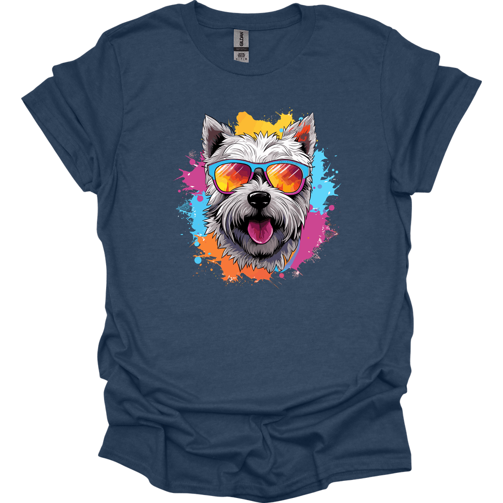 West Highland White Terrier - Top Dog T-Shirt - Heather Navy