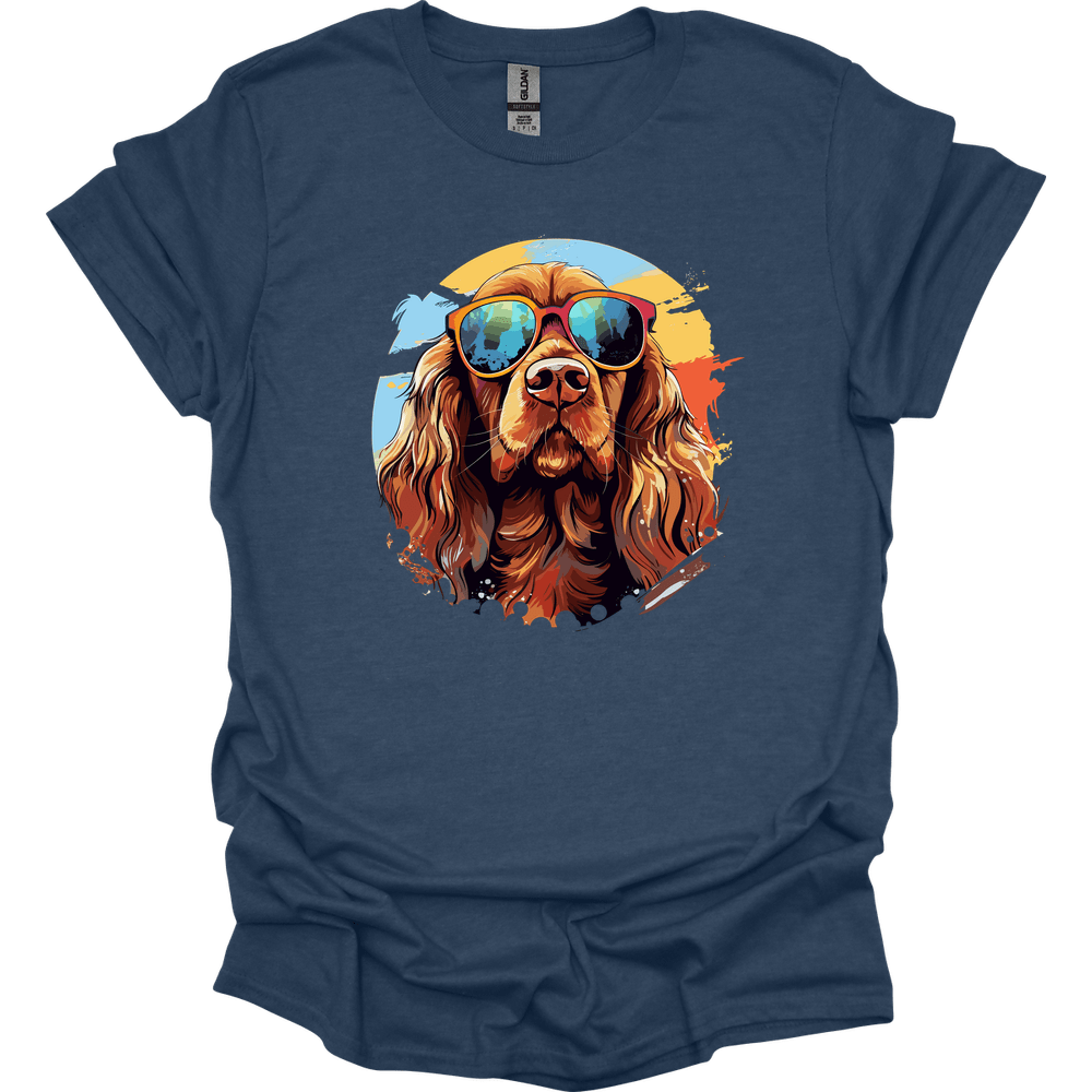 Sussex Spaniel - Top Dog T-Shirt - Heather Navy