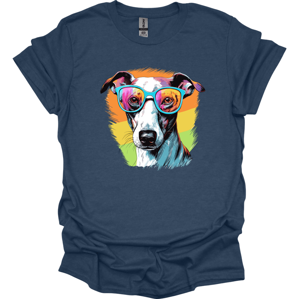 Whippet - Top Dog T-Shirt - Heather Navy