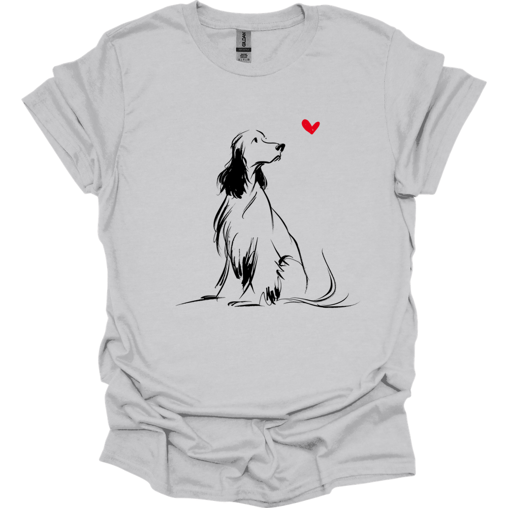 English Springer Spaniel - Sketch Dog T-Shirt - Ice Grey