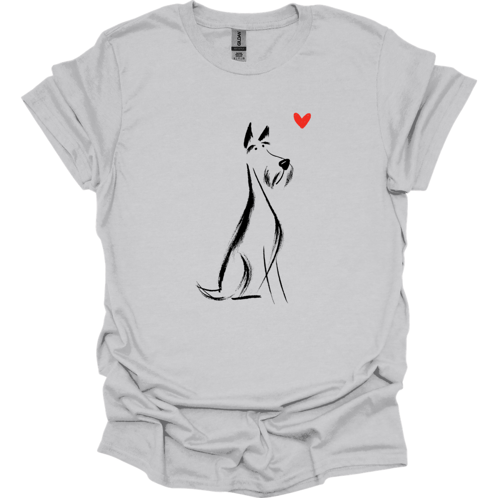 Kerry Blue Terrier - Sketch Dog T-Shirt - Ice Grey