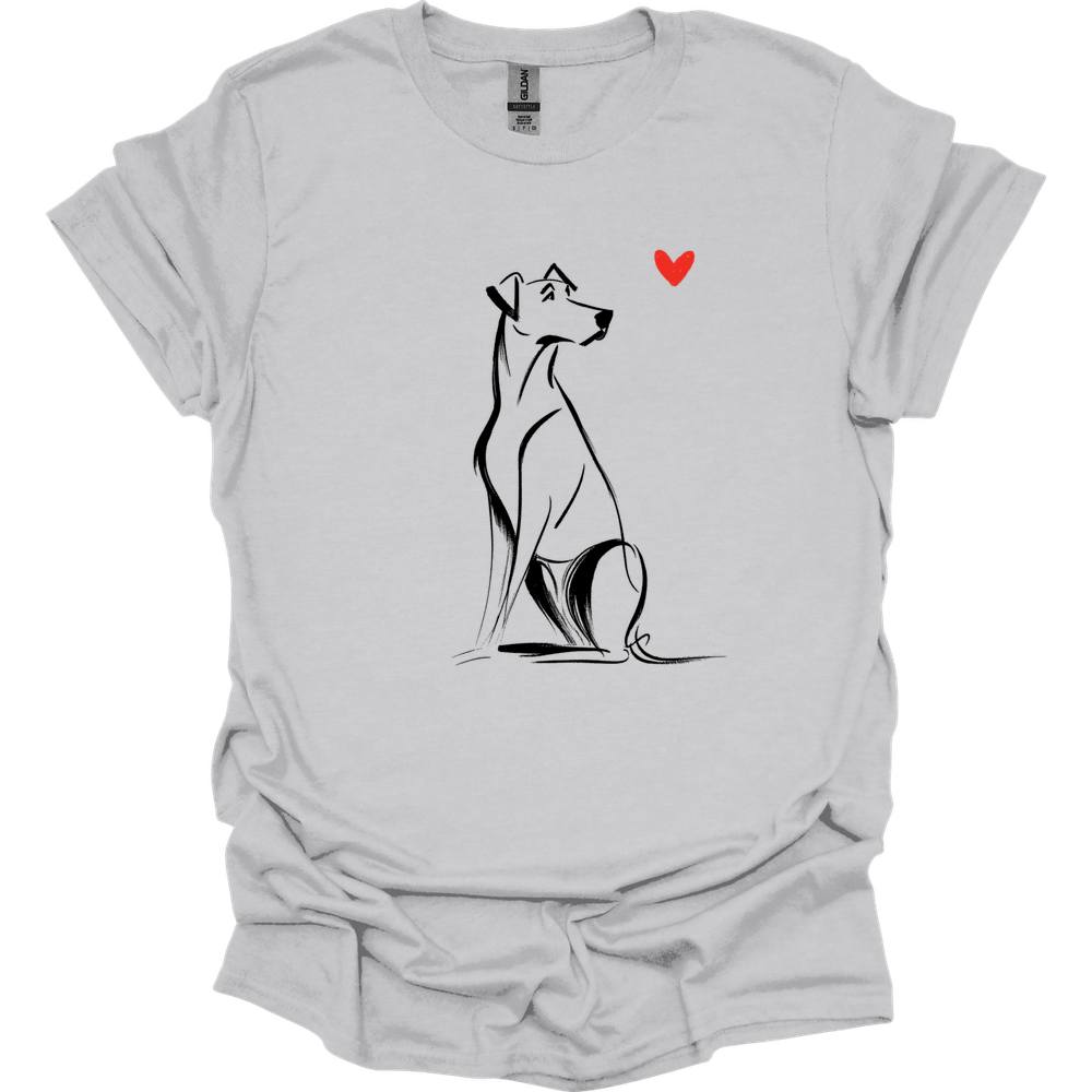 Rhodesian Ridgeback - Sketch Dog T-Shirt - Ice Grey