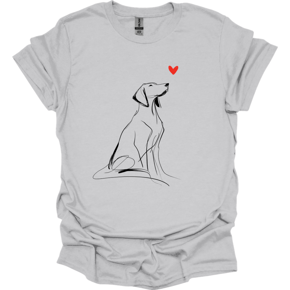 Vizsla - Sketch Dog T-Shirt - Ice Grey