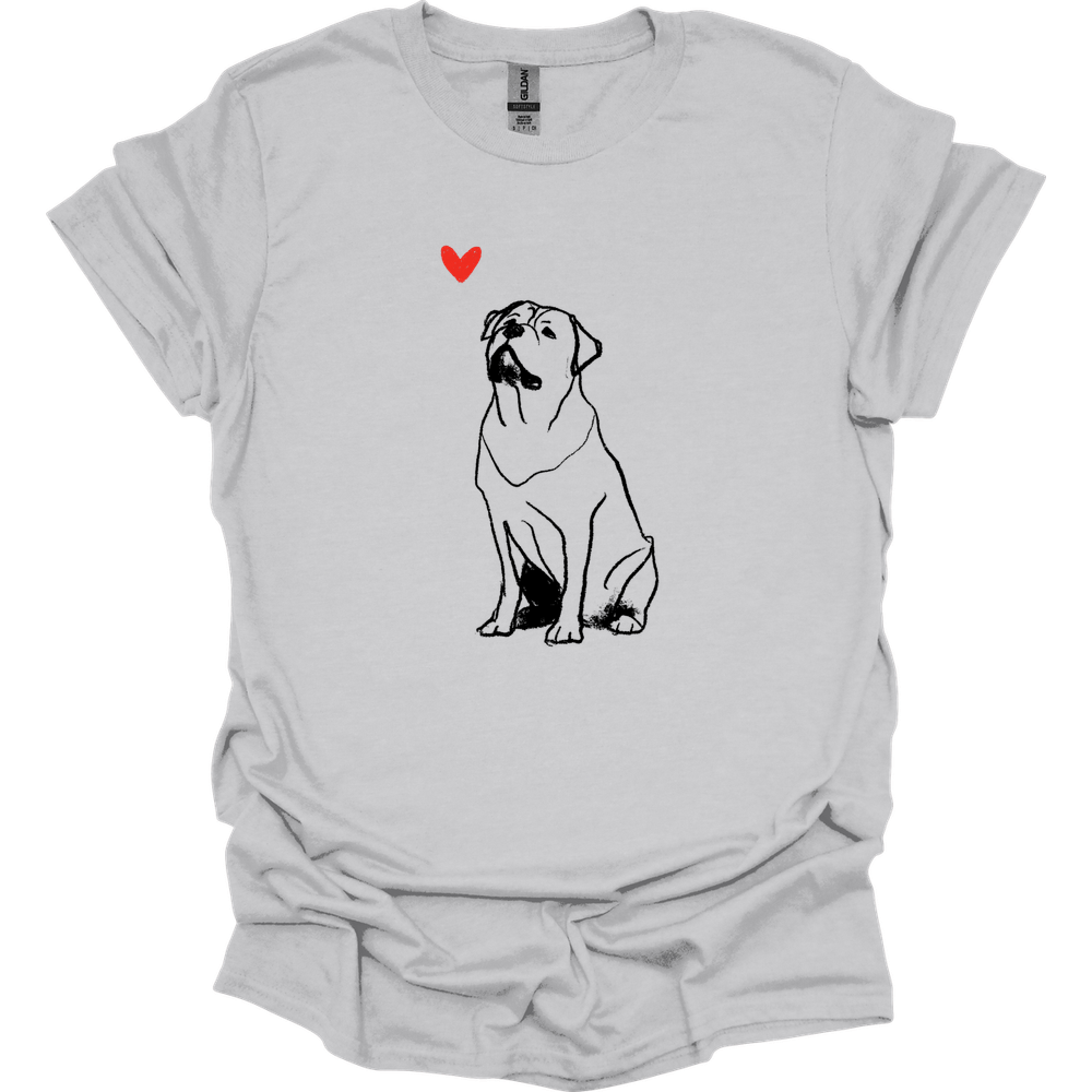 Rottweiler - Sketch Dog T-Shirt - Ice Grey