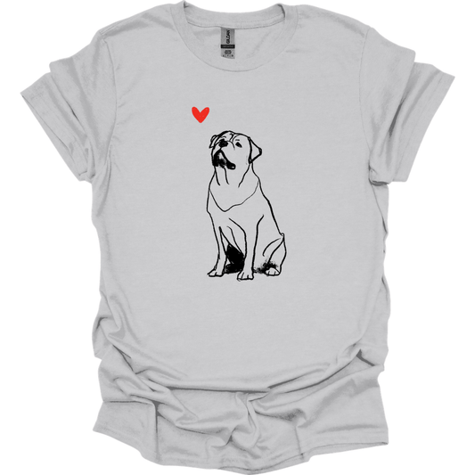 Rottweiler - Sketch Dog T-Shirt - Ice Grey