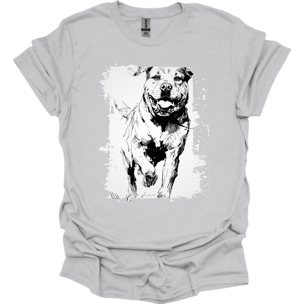 Rottweiler - Running Dog T-Shirt - Ice Grey