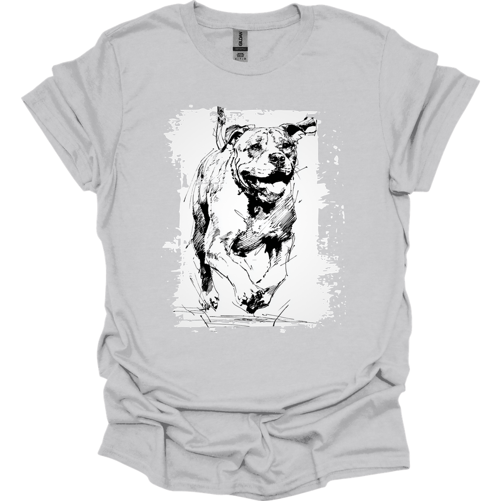 Mastiff - Running Dog T-Shirt - Ice Grey