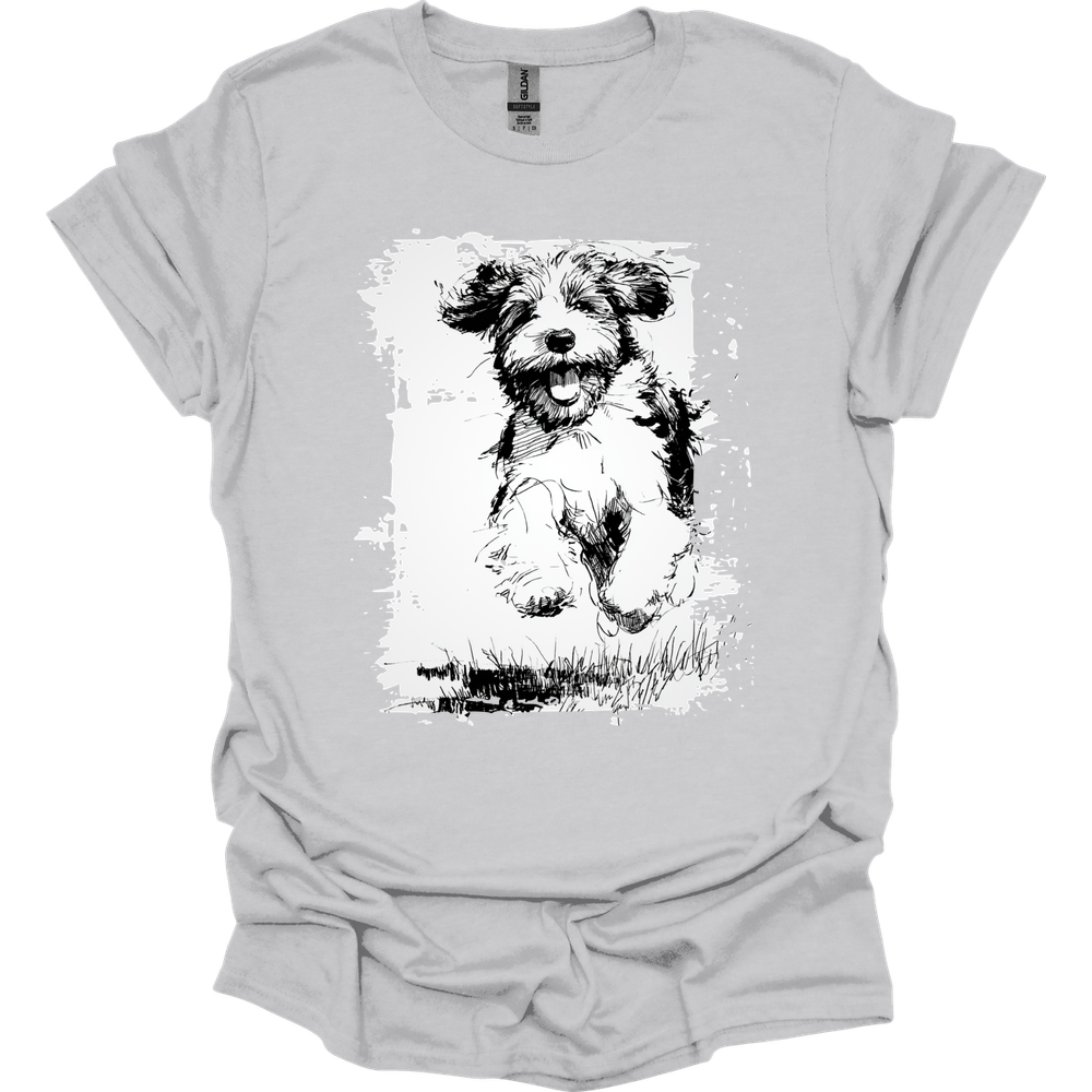 Portuguese Water Dog - Running Dog T-Shirt - Ice Grey