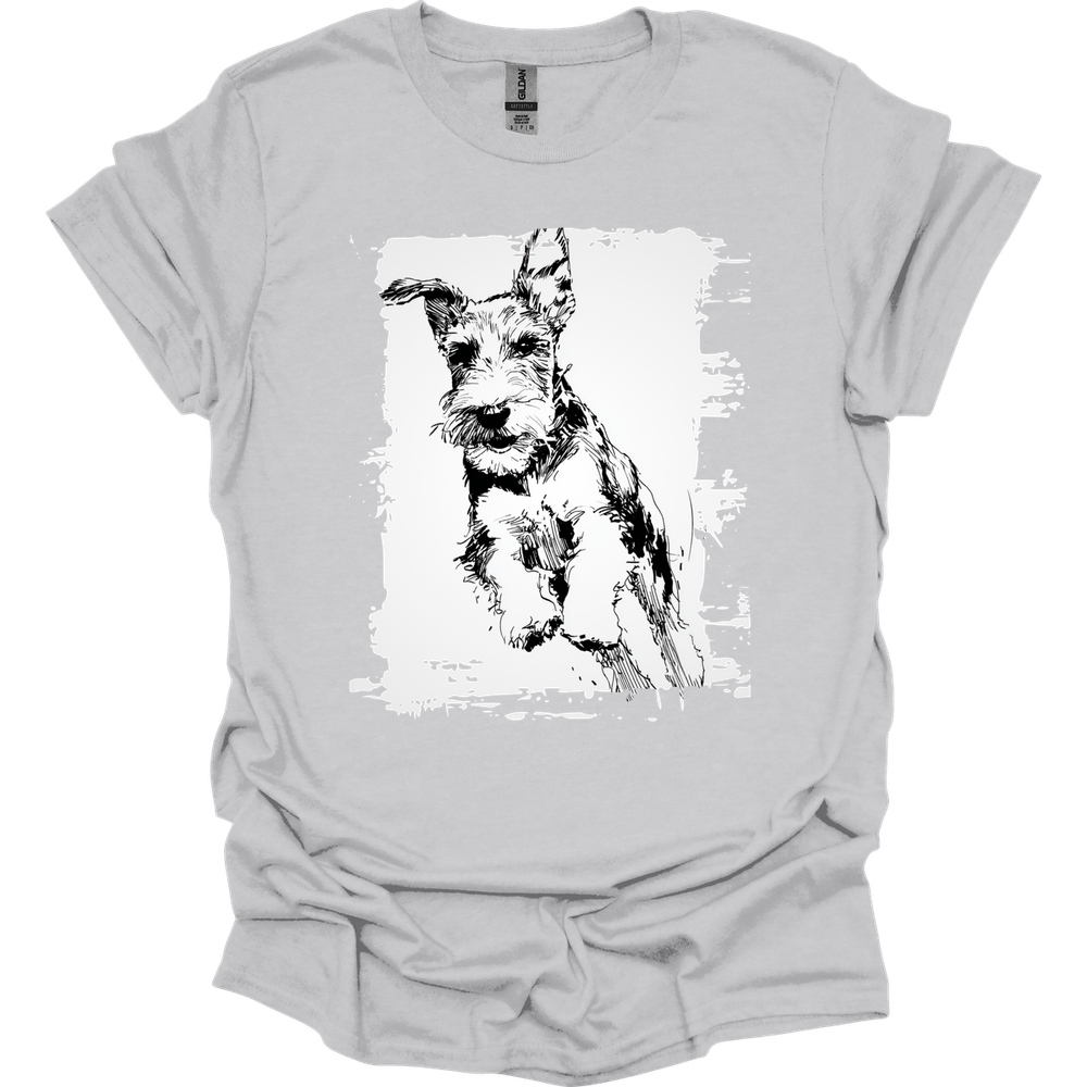Kerry Blue Terrier - Running Dog T-Shirt - Ice Grey
