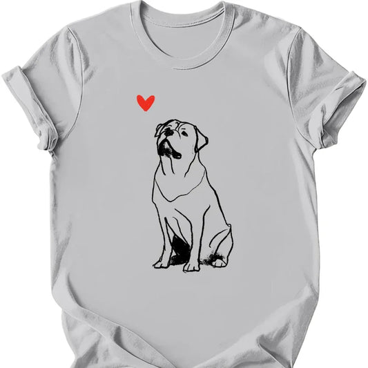 Rottweiler - Sketch Dog T-Shirt - Ice Grey