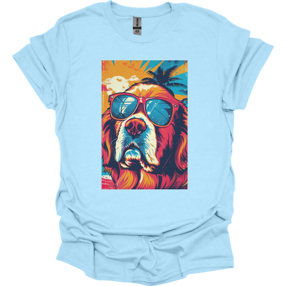 Newfoundland - Summer Dog T-Shirt - Light Blue
