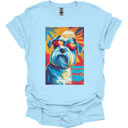 Giant Schnauzer - Summer Dog T-Shirt - Light Blue