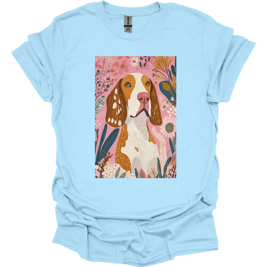 Bracco Italiano - Boho Dog T-Shirt - Light Blue